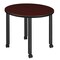 Regency Kee Mobile Tables, 30 W, 30 L, 29 H, Wood, Metal Top, Mahogany TBMC30RNDMHBK - alternate 1